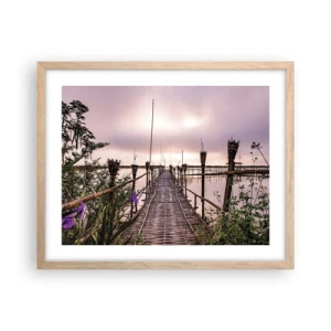 Poster în ramă de stejar deschis - Pacea și liniștea Asiei - 50x40 cm