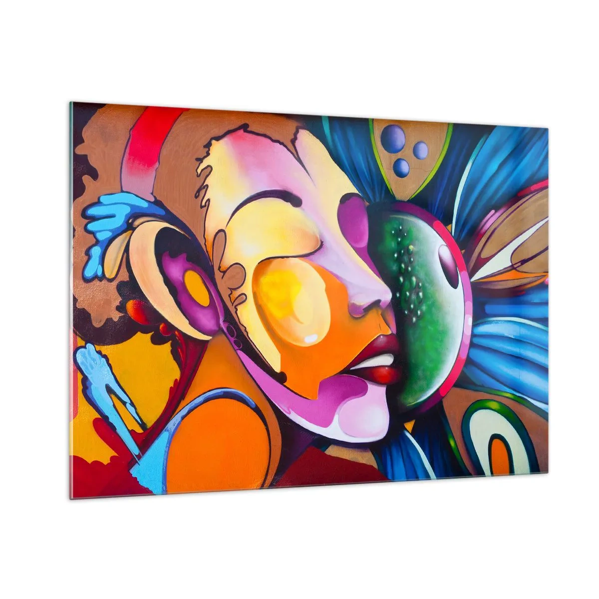 Tablou pe sticlă - Atingere de culoare - 100x70 cm