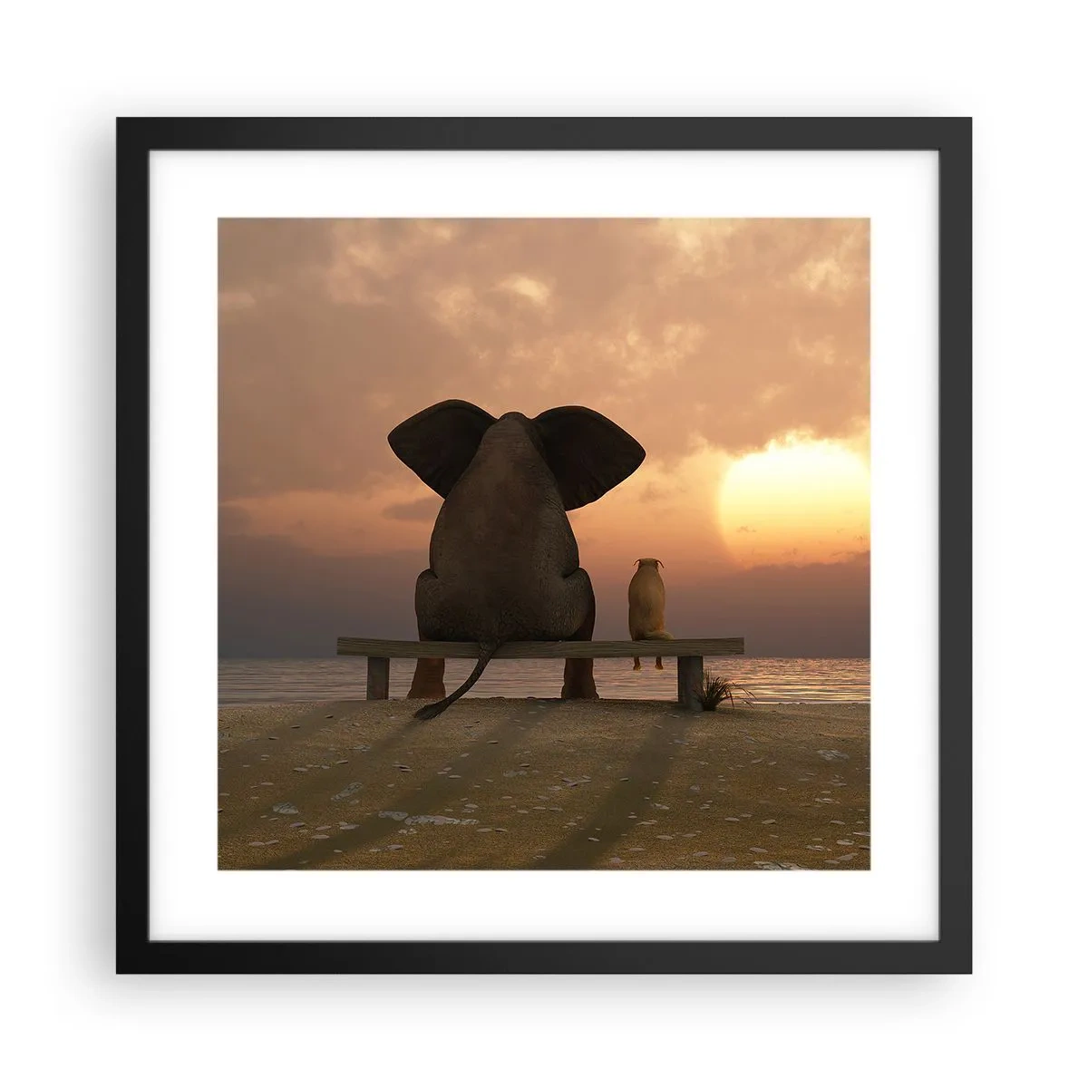 Poster în ramă neagră - Este bine să tăcem împreună - 40x40 cm