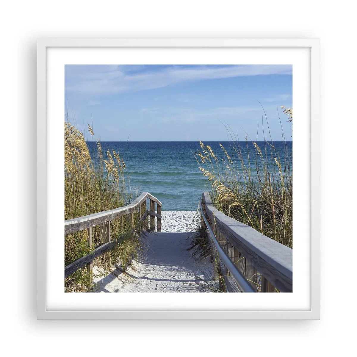 Poster în ramă albă - În soare, în vânt - 50x50 cm