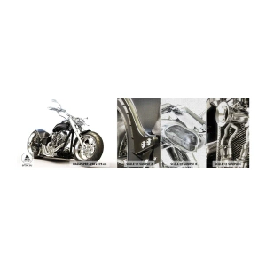 Mostră tapet Premium Canvas - Putere cu caracter - Automobile, Motocicletă, excursie - 100x30 cm