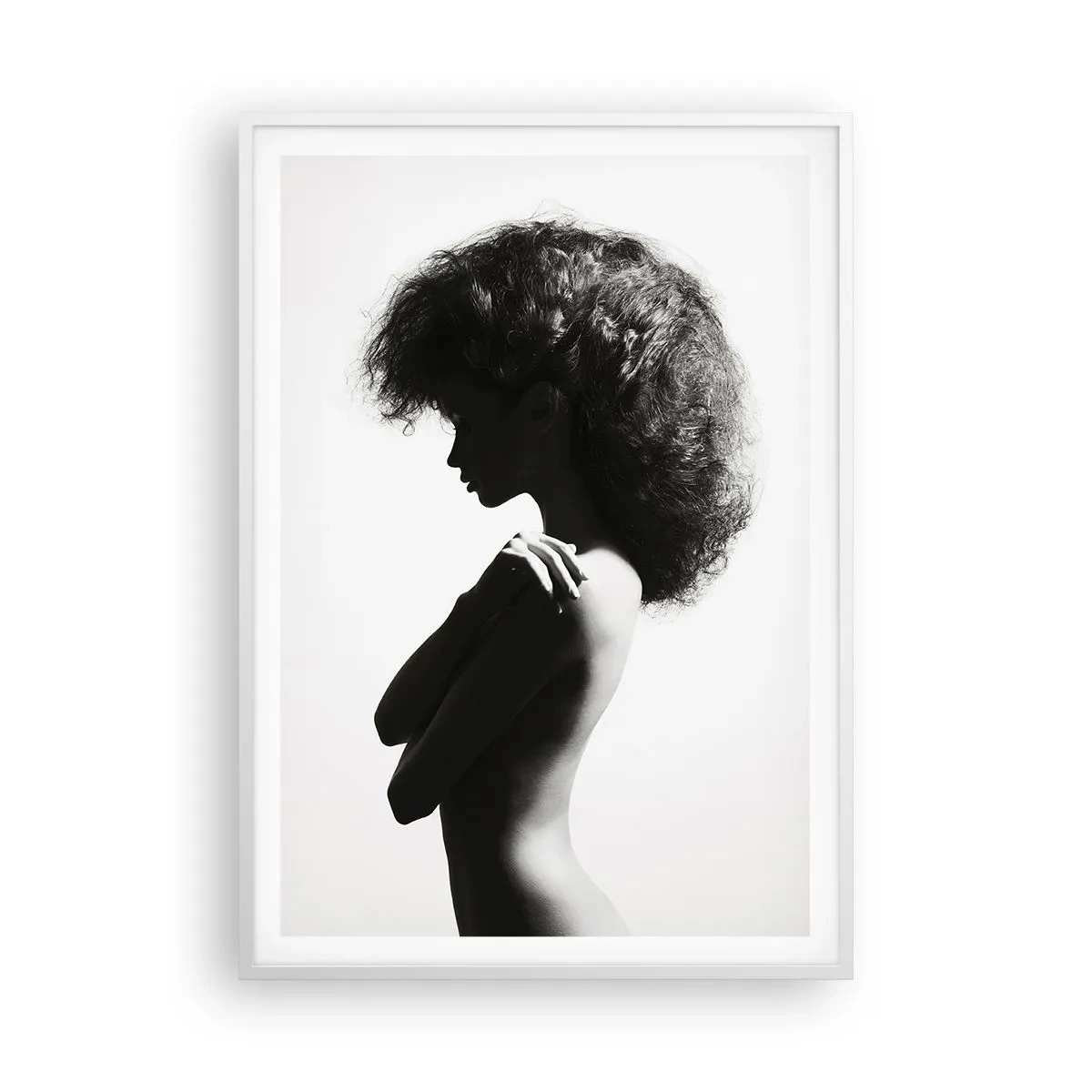 Poster în ramă albă - Ca o floare pe o tulpină subțire - 70x100 cm