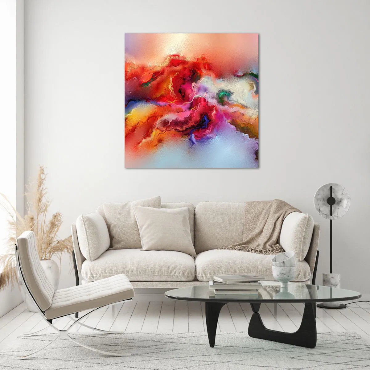 Tablou pe sticlă - Cum să prinzi visul - fum - 40x40 cm