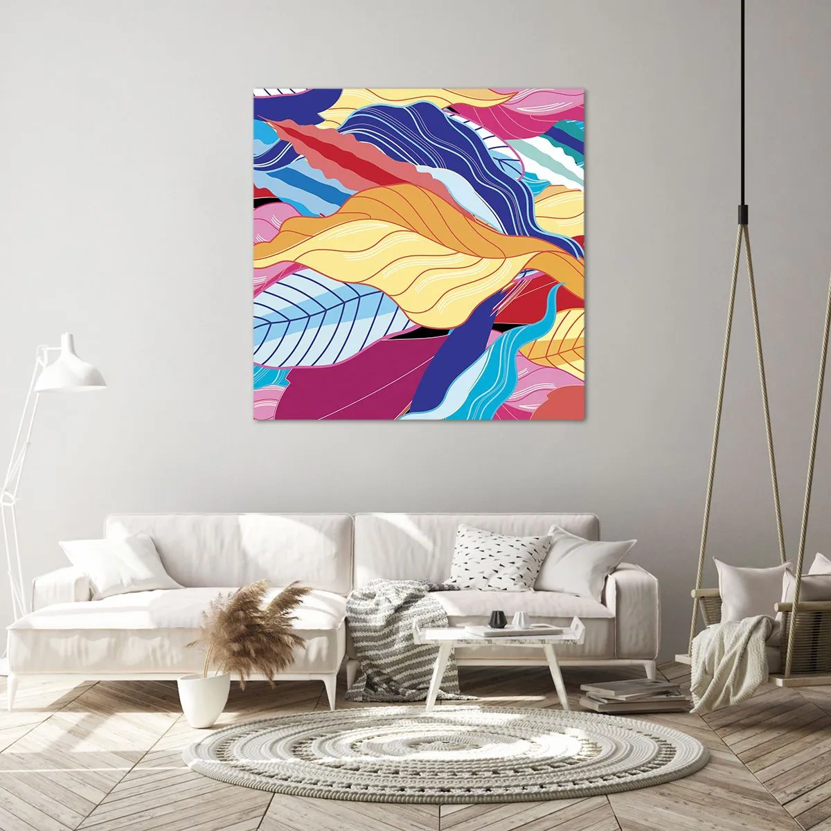 Tablou pe pânză - O dezordine colorată - 50x50 cm