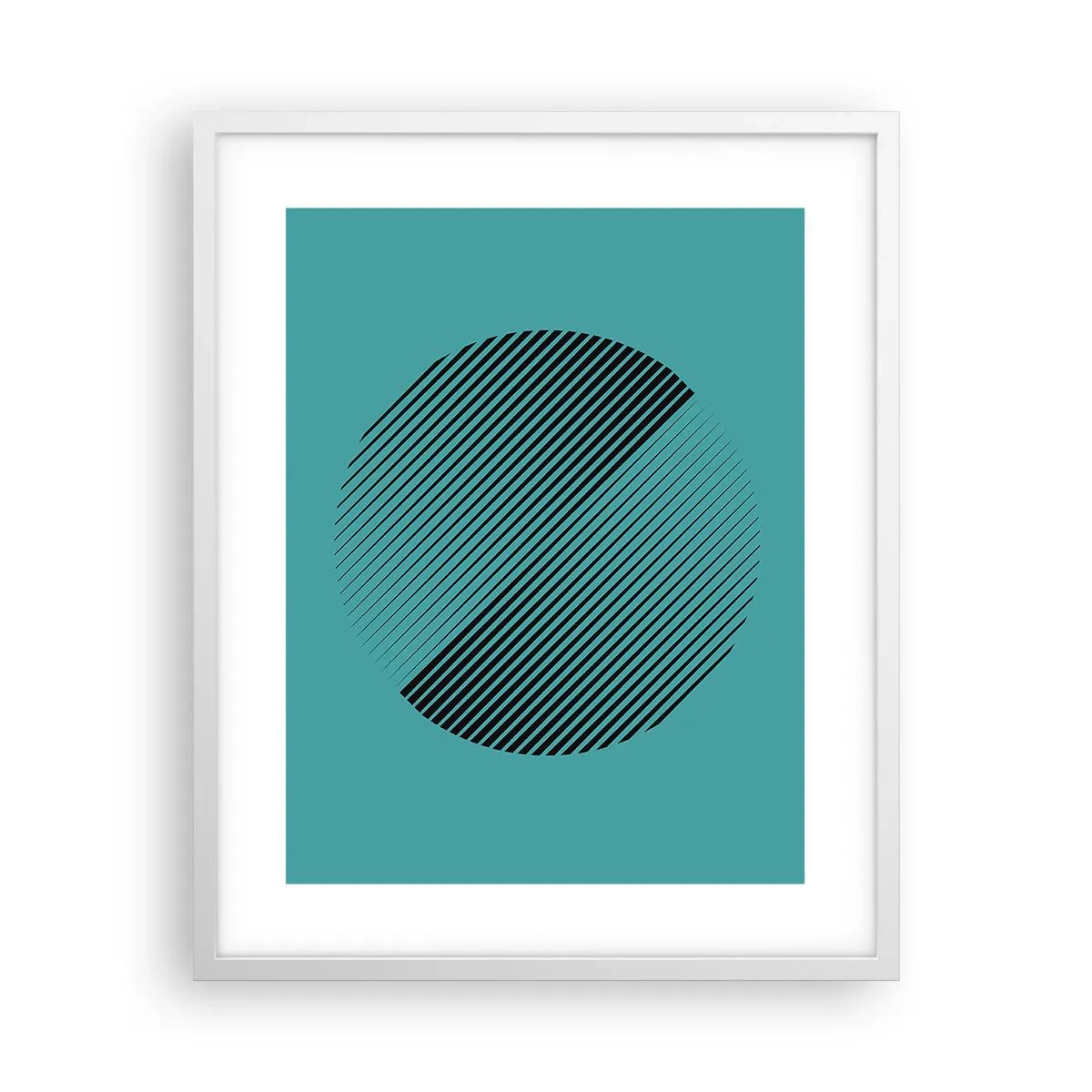 Poster în ramă albă - Cercul - o variație geometrică - 40x50 cm