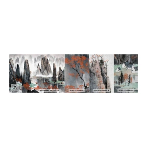 Mostră tapet Premium Canvas - Gardieni puternici - Abstracția, Fantezie, Peisaj - 100x30 cm