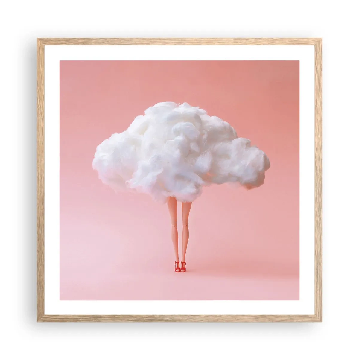 Poster în ramă de stejar deschis - Dulce promisiune - 60x60 cm