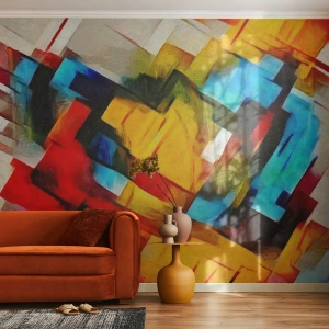 Tapet Premium Sand - Sandviș multicolor - Abstracția, Cubism, Bucată - 400x280 cm