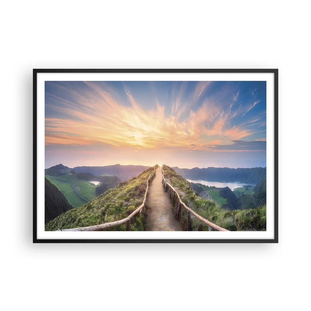 Poster în ramă neagră - Aproape de cer - 100x70 cm