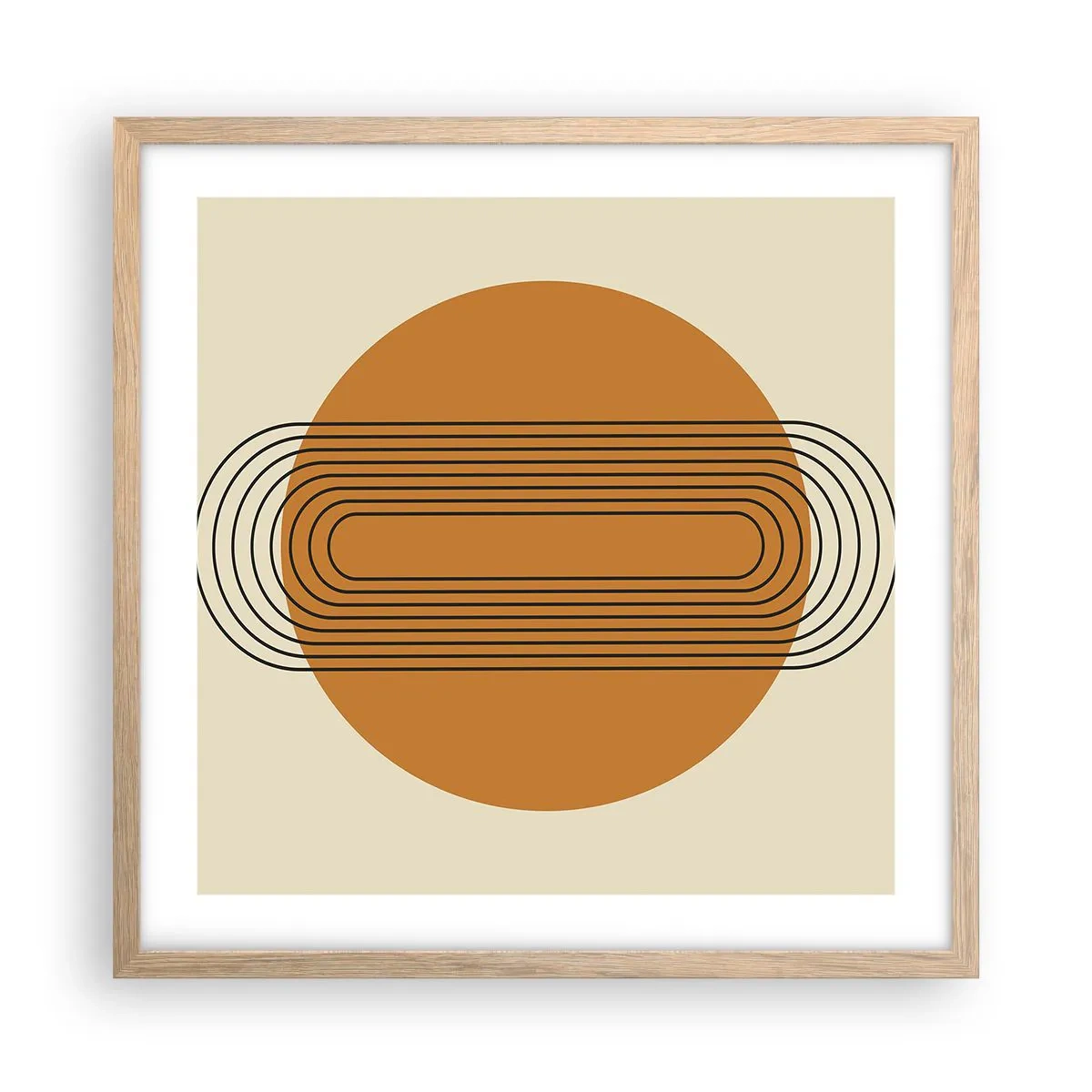 Poster în ramă de stejar deschis - Planul perfect - 50x50 cm