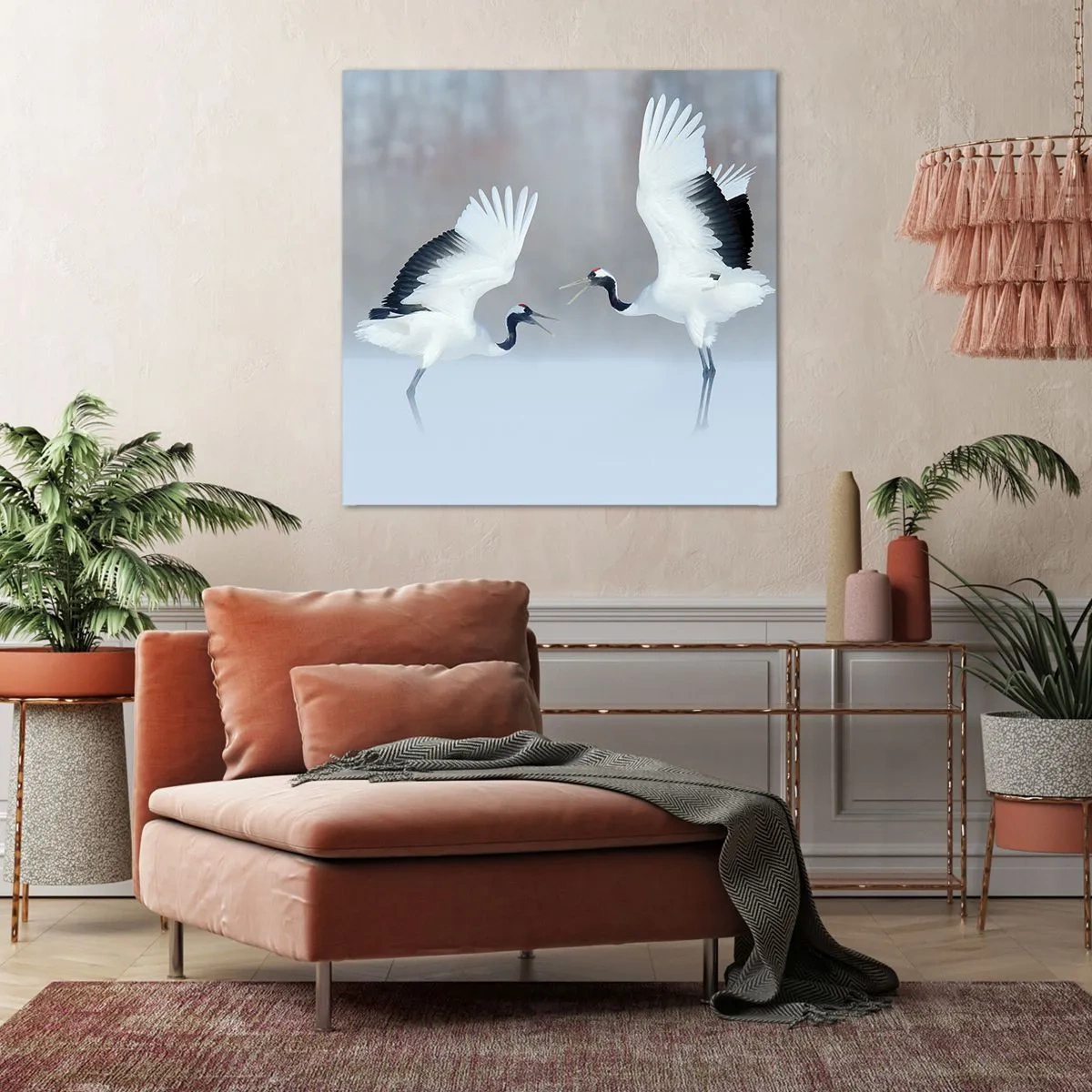 Tablou pe pânză - Dansând în ceață - 70x70 cm