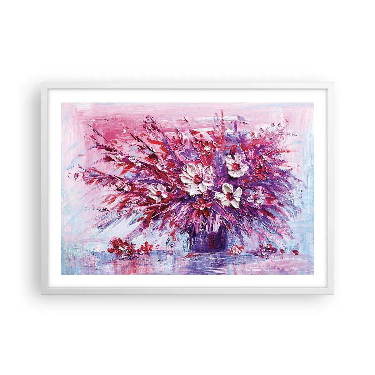 Poster în ramă albă - Inocență și pasiune - 70x50 cm