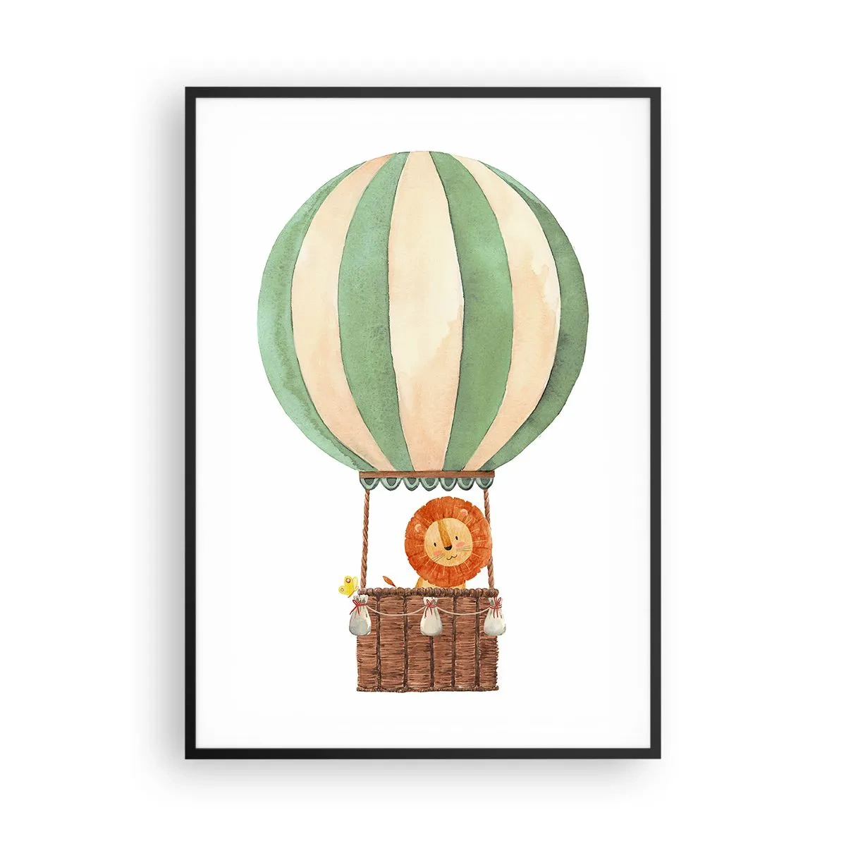 Poster în ramă neagră - Călătoriile lui Leon - 70x100 cm