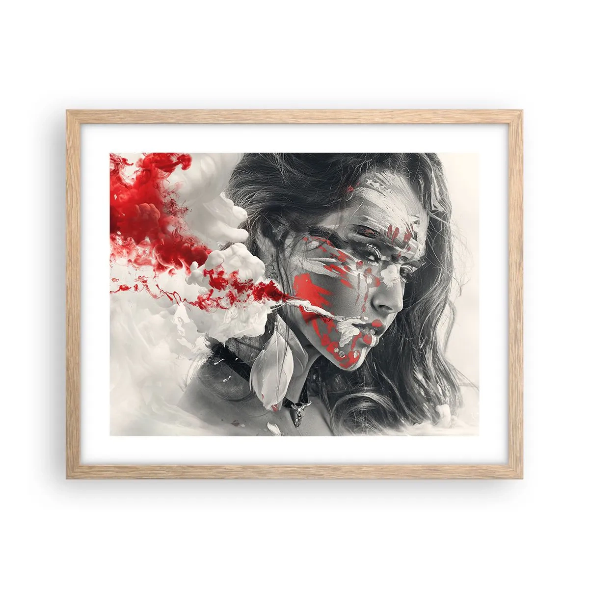 Poster în ramă de stejar deschis - În aburul absurdului - 50x40 cm