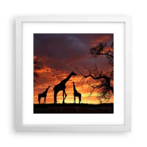 Poster în ramă albă - O mică cină cu cei dragi - 30x30 cm