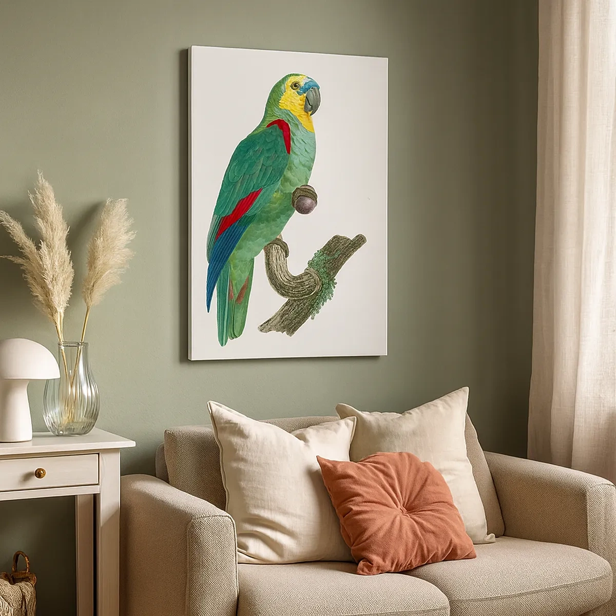 Tablou pe pânză - Portret de papagal - 50x70 cm