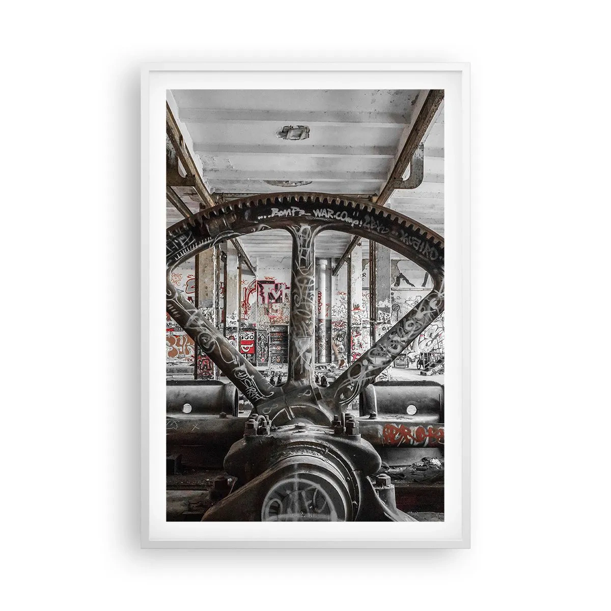 Poster în ramă albă - Viața secretă a unei fabrici - 61x91 cm