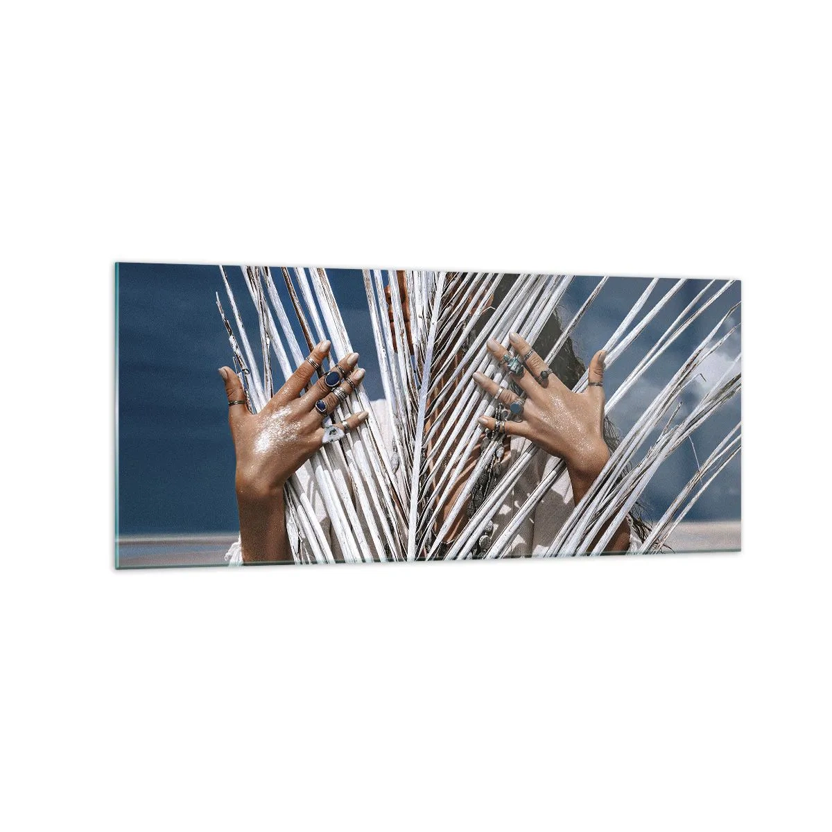 Tablou pe sticlă - Prietena șamanului? - 120x50 cm