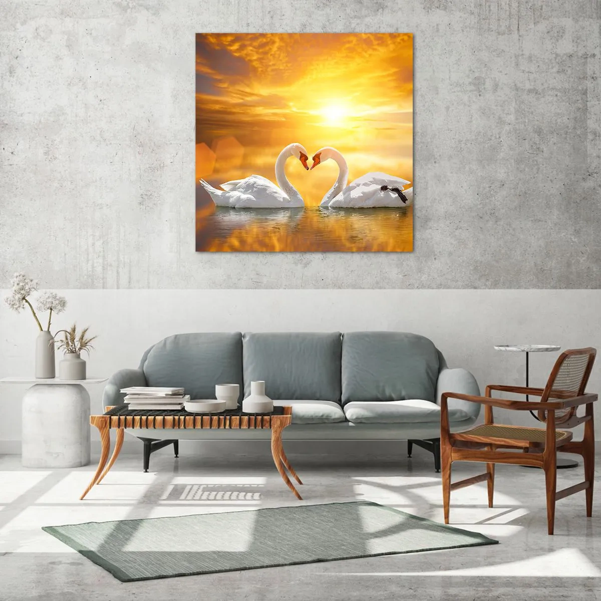 Tablou pe sticlă - Inima este cel mai frumos cuvânt din lume... - 40x40 cm