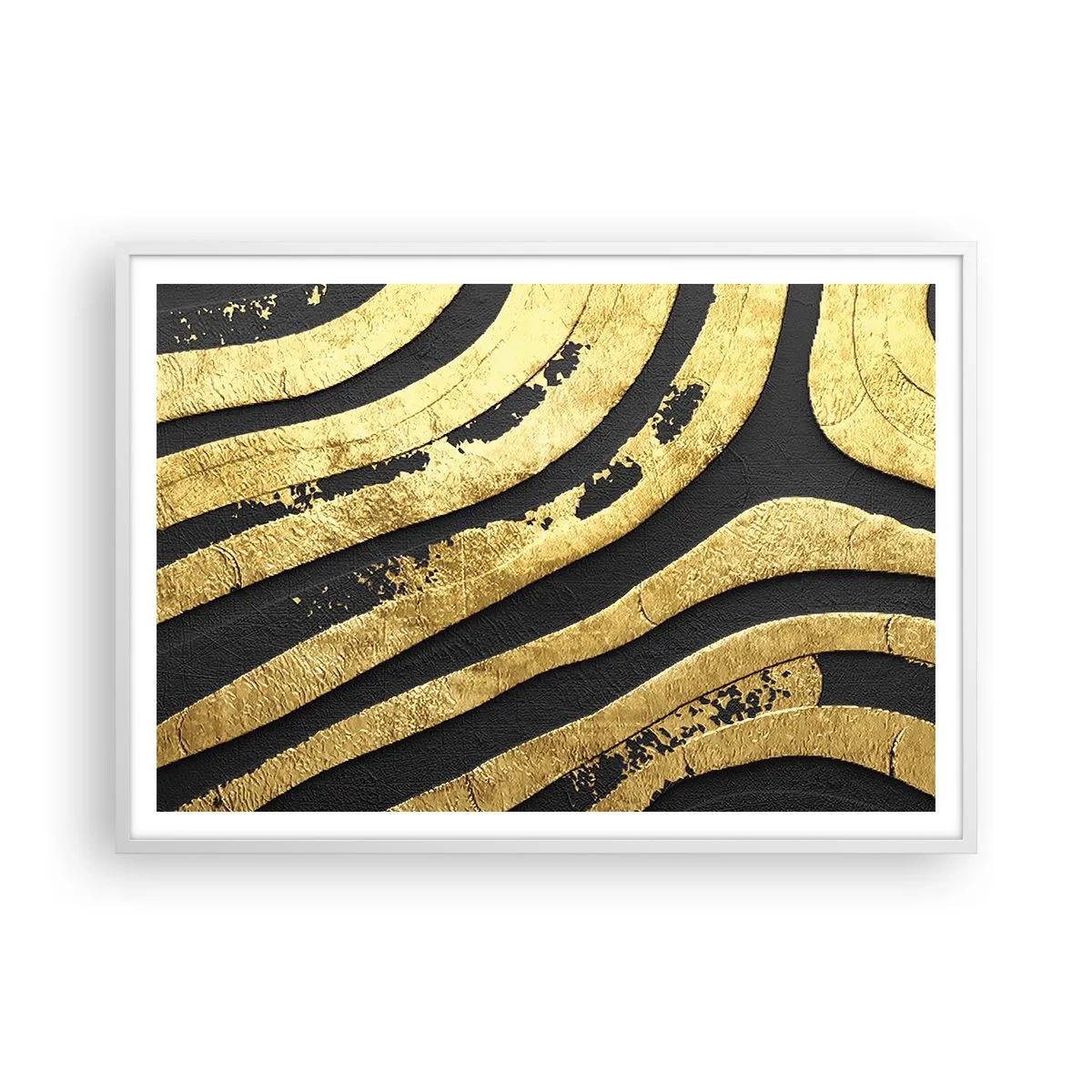 Poster în ramă albă - Totul curge - 100x70 cm