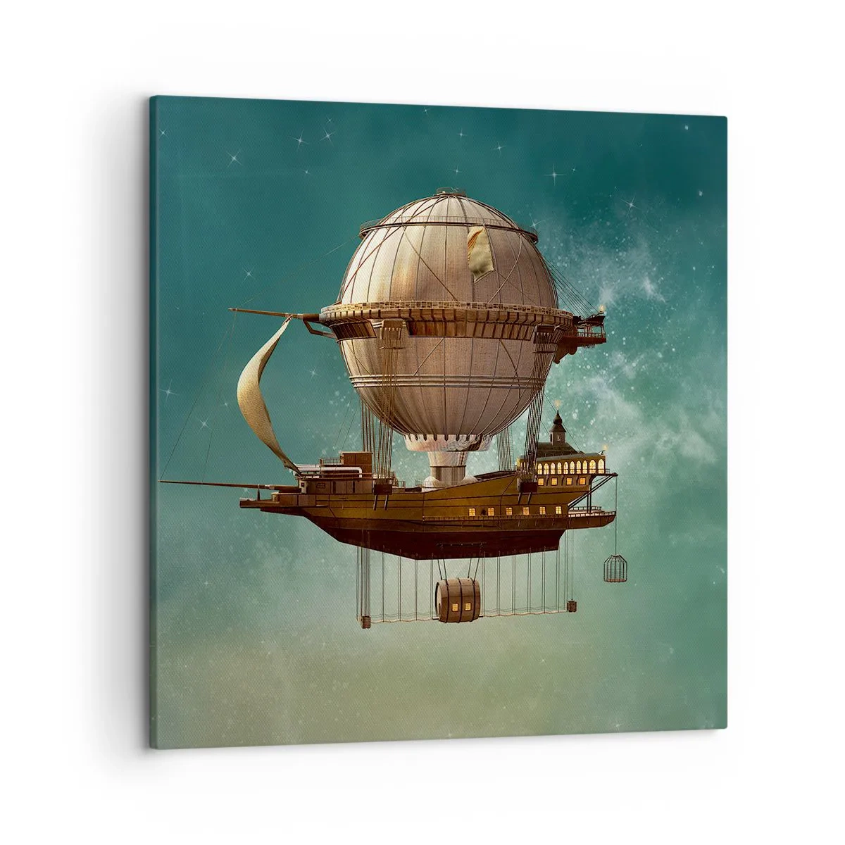 Tablou pe pânză - Jules Verne vă transmite salutări - 50x50 cm