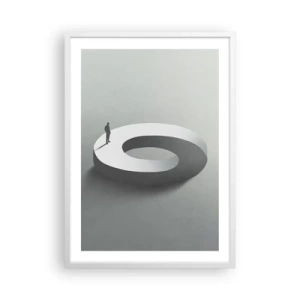 Poster în ramă albă - Înțelegi ceva? - 50x70 cm