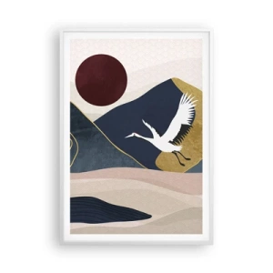 Poster în ramă albă - Și ziua a zburat din nou - 70x100 cm