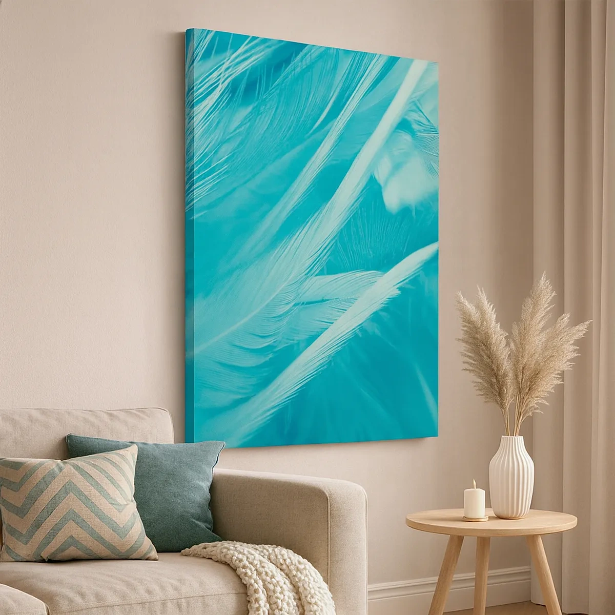 Tablou pe pânză - Înecându-se în puf - 50x70 cm