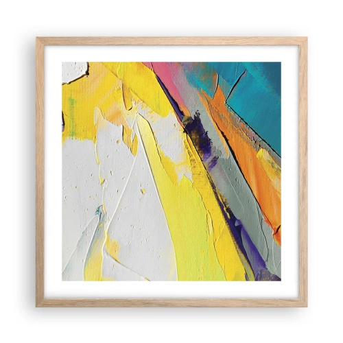 Poster în ramă de stejar deschis - Anatomia luminii - 50x50 cm