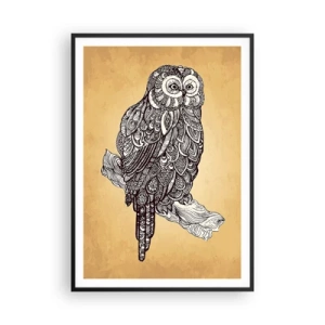 Poster în ramă neagră - Ornamente complicate de înțelepciune - 70x100 cm