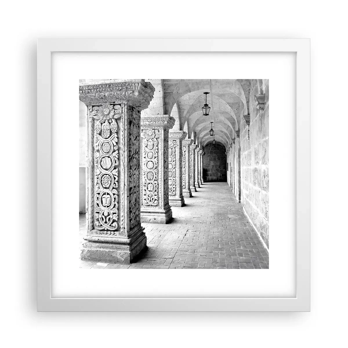 Poster în ramă albă - Și încotro…? - 30x30 cm