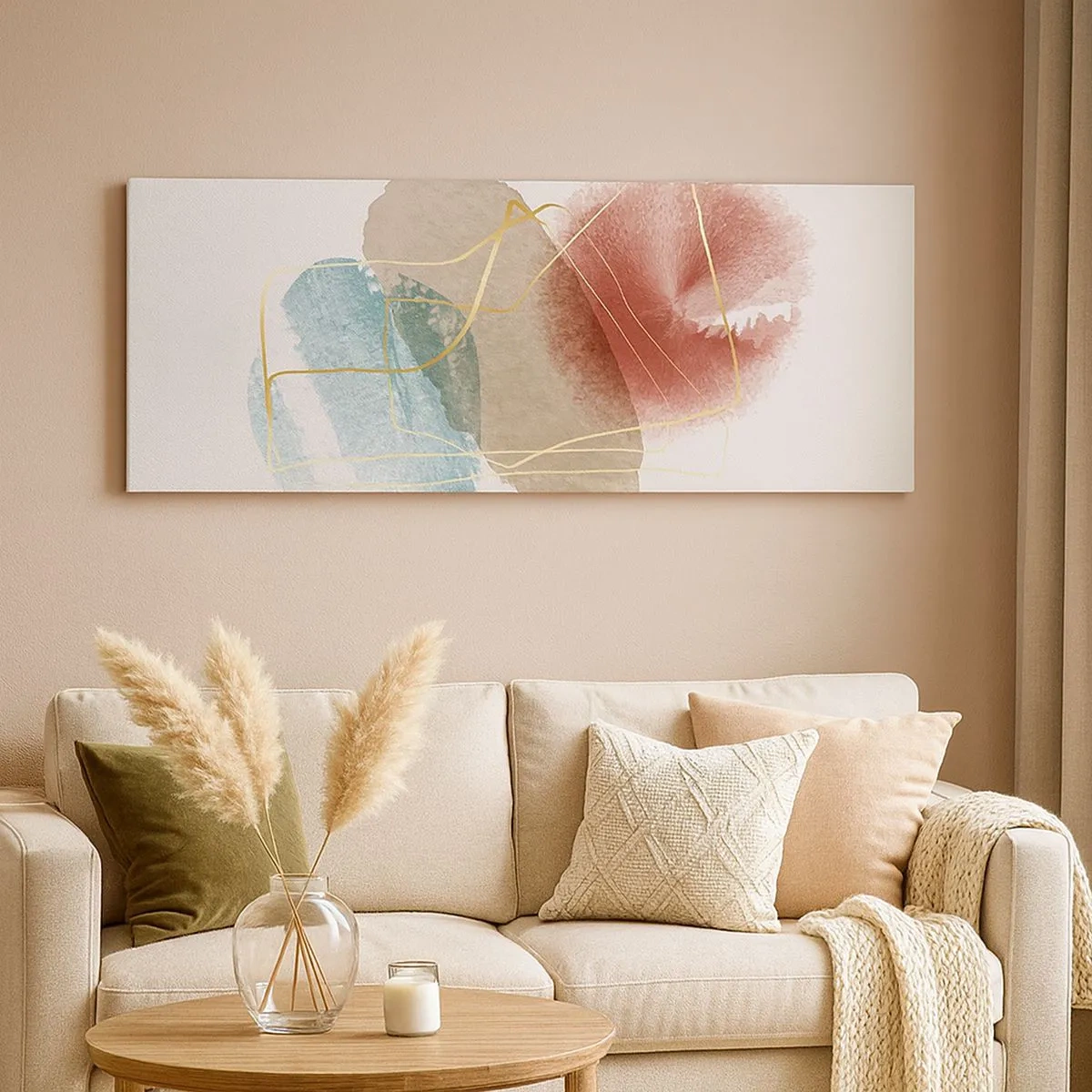 Tablou pe pânză - Mărgele de spațiu - 100x40 cm