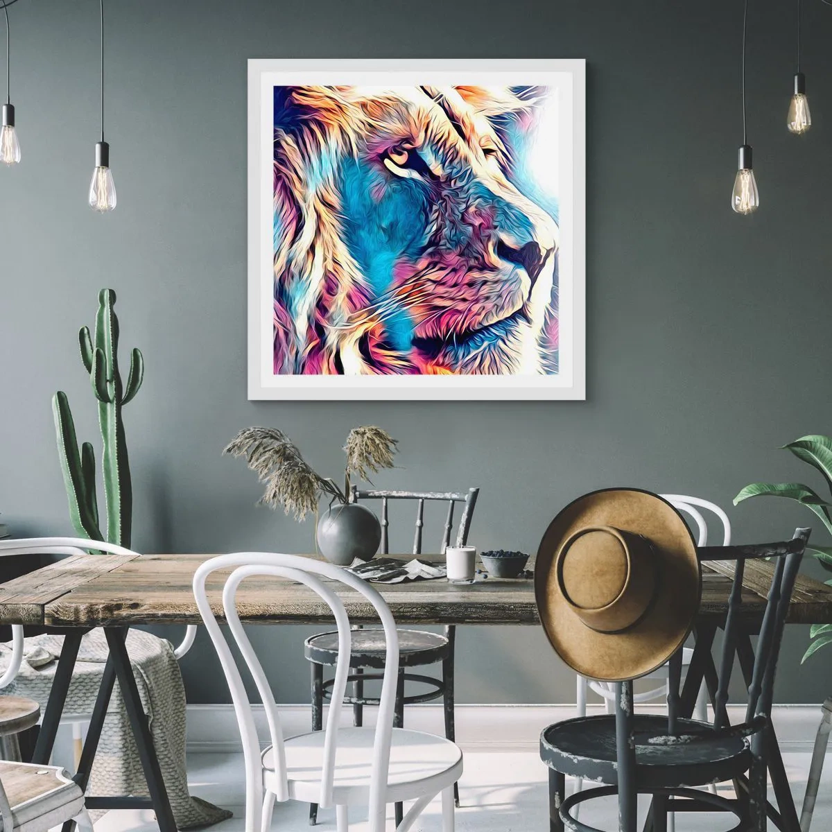 Poster în ramă albă - Înțelepciunea naturii - 30x30 cm