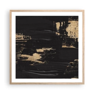 Poster în ramă de stejar deschis - O urmă de atingere - 60x60 cm