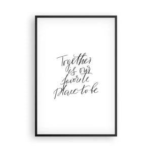 Poster în ramă neagră - O simți și tu? - 61x91 cm