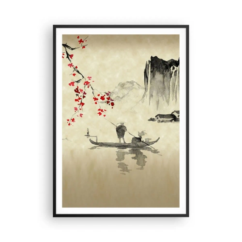 Poster în ramă neagră - În țara florilor de cireș - 70x100 cm