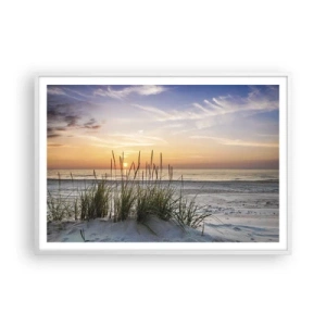 Poster în ramă albă - Privește, gândește, simte - 100x70 cm