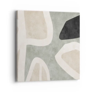 Tablou pe pânză - Compoziție cu motiv negru - 40x40 cm