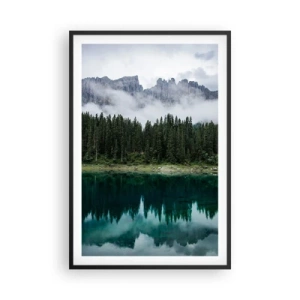 Poster în ramă neagră - Liniște, liniște, să nu trezim apa care doarme... - 61x91 cm