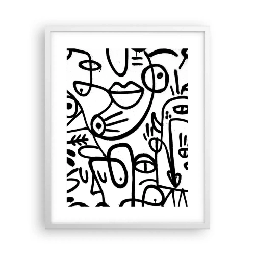 Poster în ramă albă - Chipuri și miraje - 40x50 cm