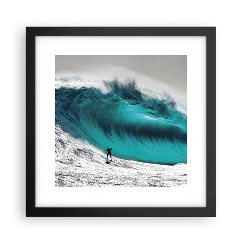 Poster în ramă neagră - Provocare acceptată - 30x30 cm