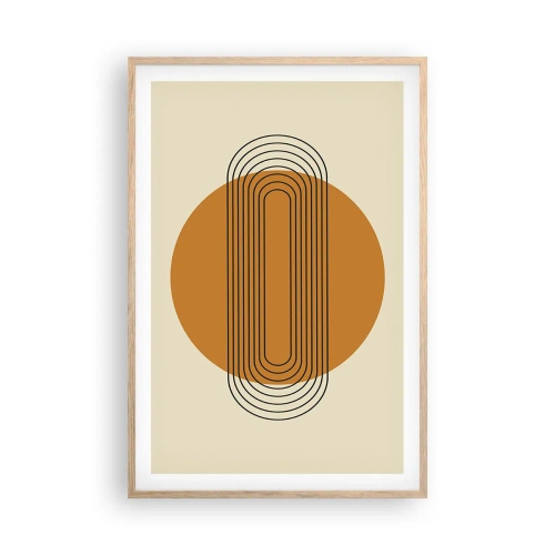 Poster în ramă de stejar deschis - Planul perfect - 61x91 cm