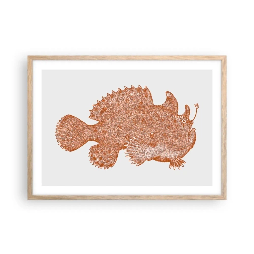 Poster în ramă de stejar deschis - Și totuși este un peşte - 70x50 cm