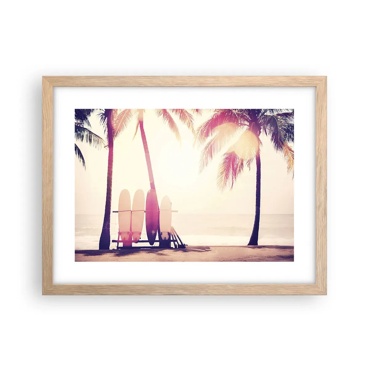 Poster în ramă de stejar deschis - Va fi o zi minunată - 40x30 cm