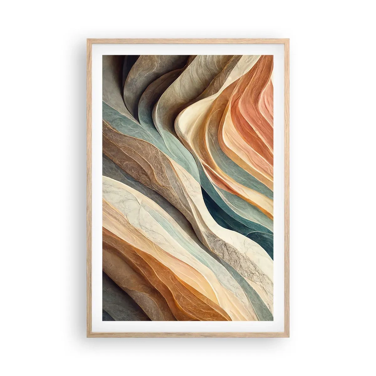 Poster în ramă de stejar deschis - Momentul dinaintea schimbării - 61x91 cm