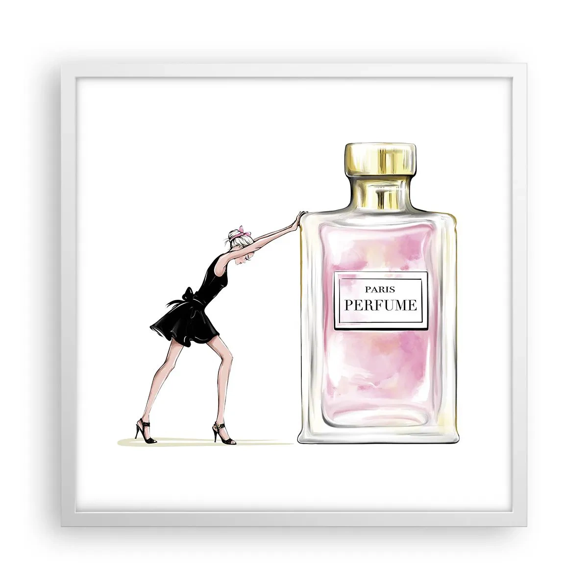 Poster în ramă albă - Esența feminității - 50x50 cm