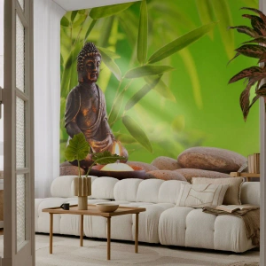 Tapet Premium Canvas - Viața este frumoasă - Buddha, Bambus, spa - 200x140 cm