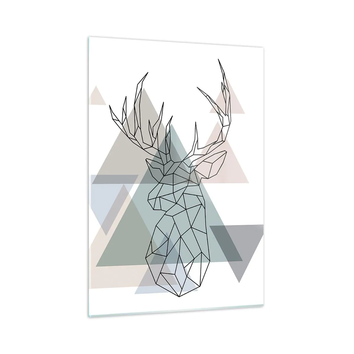 Tablou pe sticlă - Într-o pădure geometrică - 50x70 cm