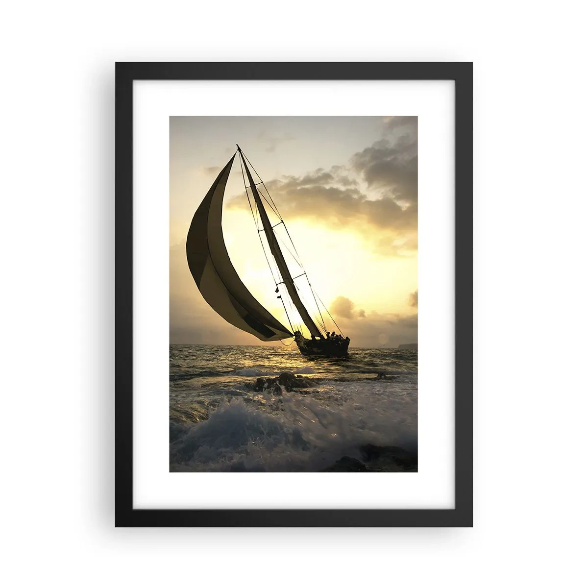 Poster în ramă neagră - Vânt în jos și în sus - 30x40 cm