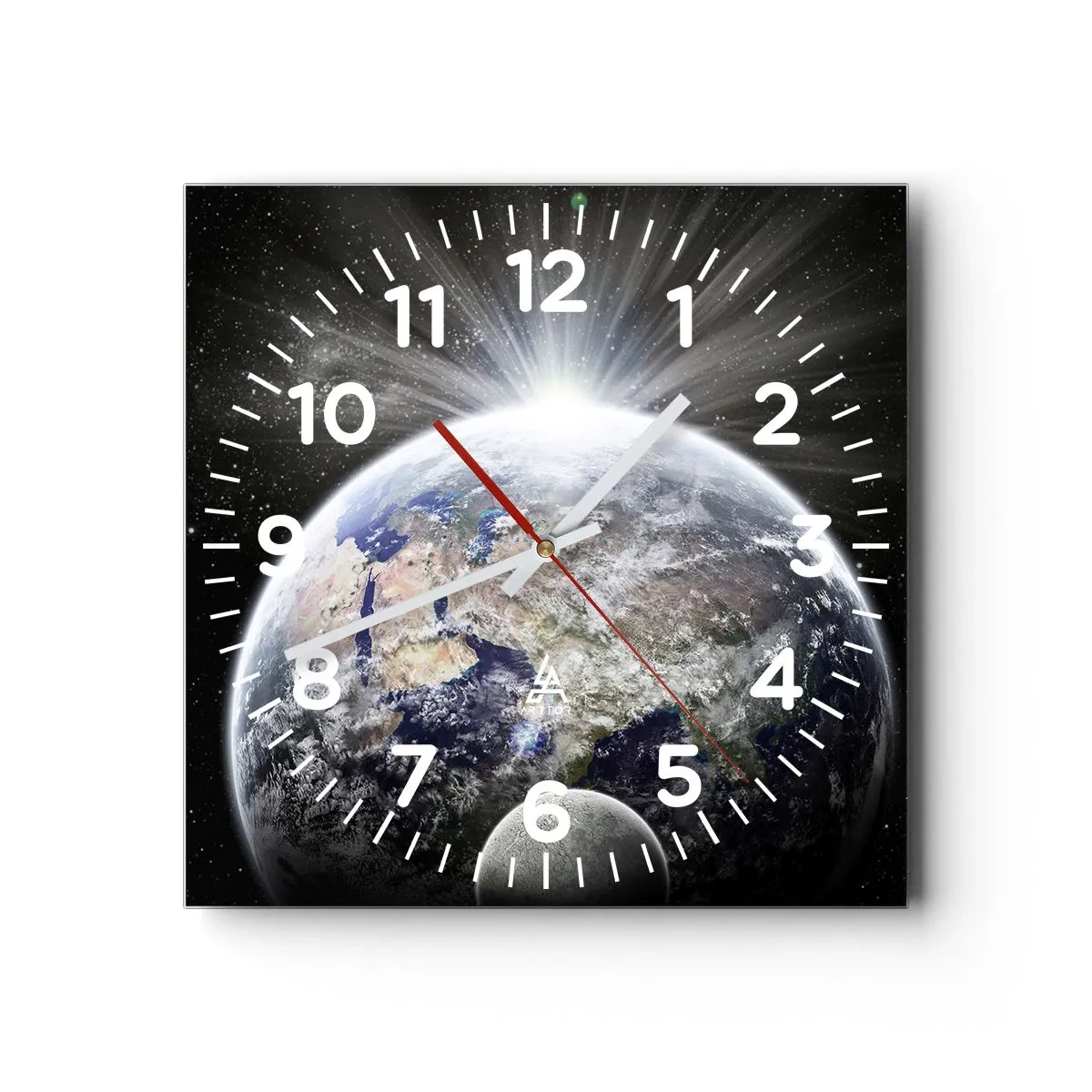 Ceas de perete - Ceas pe sticlă - În plină strălucire - 40x40 cm